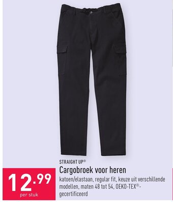 ALDI Straight Up Cargobroek voor heren aanbieding