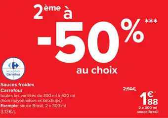 Carrefour Sauces froides carrefour aanbieding