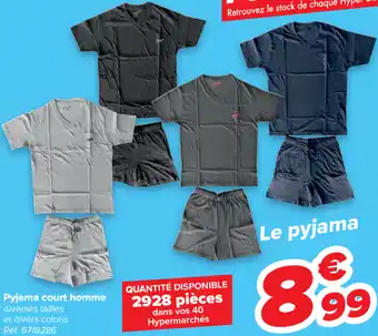 Carrefour Pyjama court homme aanbieding
