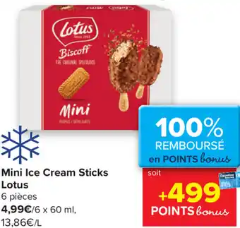 Carrefour Mini Ice Cream Sticks Lotus aanbieding
