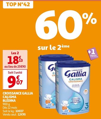 Auchan CROISSANCE GALLIA CALISMA BLÉDINA 900g aanbieding