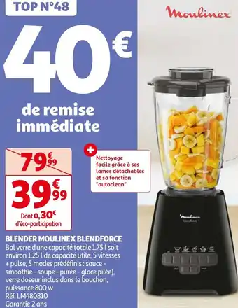 Auchan MOULINEX BLENDFORCE BLENDER aanbieding