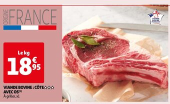 Auchan VIANDE BOVINE: CÔTE AVEC OS aanbieding