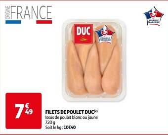 Auchan FILETS DE POULET DUC 720 g aanbieding