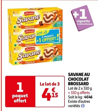 Auchan SAVANE AU CHOCOLAT BROSSARD Lot de 2 x 310 g aanbieding