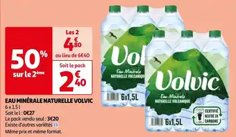 VOLVIC EAU MINÉRALE NATURELLE 6 x 1.5L