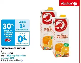 Auchan JUS D'ORANGE AUCHAN 1L aanbieding