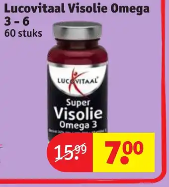 Kruidvat Lucovitaal Visolie Omega 3-6 60 stuks aanbieding