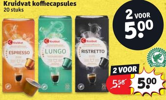 Kruidvat Kruidvat koffiecapsules 20 stuks aanbieding