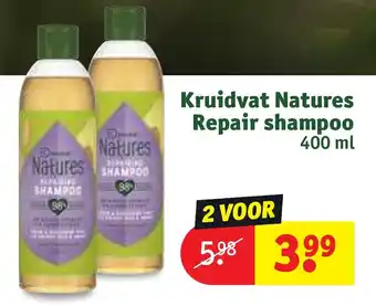 Kruidvat Kruidvat Natures Repair shampoo 400ml aanbieding