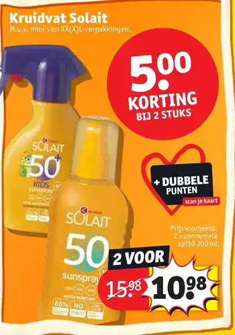 Kruidvat Kruidvat Solait zonnemelk spf30 200 ml aanbieding
