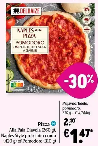 Pizza pomodoro 310 g- €4,74/kg
