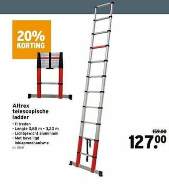 GAMMA Altrex telescopische ladder aanbieding