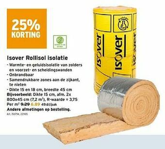 GAMMA Isover rollisol isolatie aanbieding
