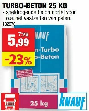 Hubo Turbo-beton aanbieding