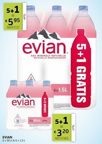 BelBev Evian aanbieding
