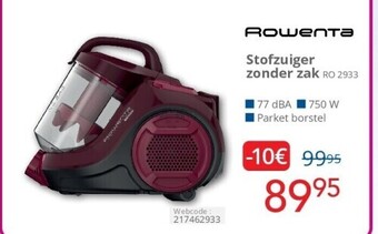 Eldi Stofzuiger zonder zak ro 2933 aanbieding