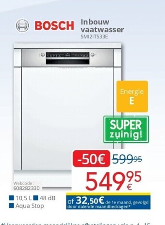 Eldi Inbouw vaatwasser aanbieding