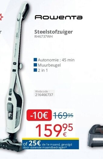 Eldi Steelstofzuiger rh6737wh aanbieding