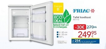Eldi Tafel koelkast kk1710 aanbieding