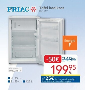 Eldi Tafel koelkast kk1617 aanbieding