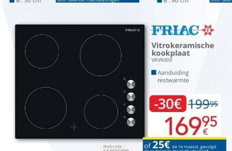 Eldi Vitrokeramische kookplaat vkv6000 aanbieding
