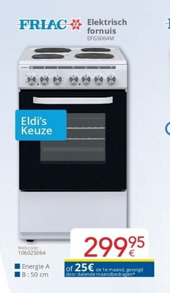 Eldi Elektrisch fornuis efg5064m aanbieding
