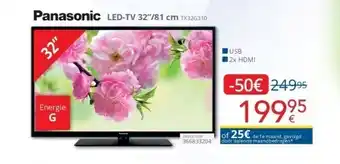 Panasonic led-tv 32°/81 cm