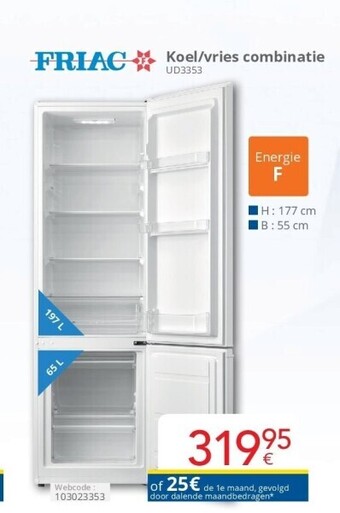 Eldi Koel/vries combinatie ud3353 aanbieding