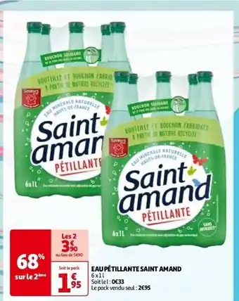 Auchan Eau pétillante saint amand aanbieding