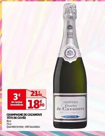 Auchan Champagne de cazanove tête de cuvée aanbieding