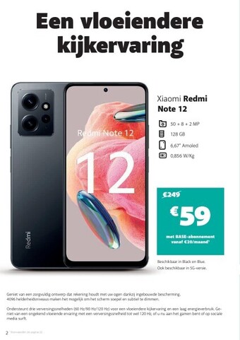 Base Xiaomi redmi note 12 aanbieding