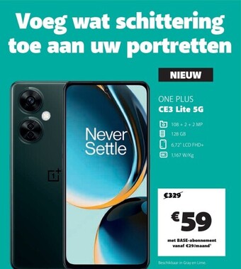 Base One plus ce3 lite 5g aanbieding