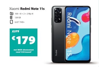 Base Xiaomi redmi note 11s aanbieding