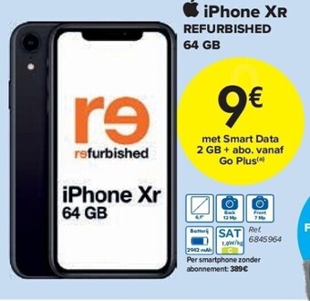 Carrefour Iphone xr refurbished 64 gb aanbieding
