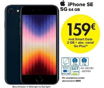 Carrefour Iphone se 5g 64 gb aanbieding