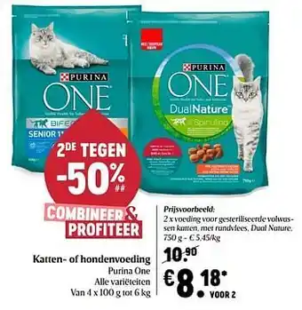 Delhaize Voeding voor gesteriliseerde volwassen katten, met rundvlees, dual nature 750g-€5,45/kg aanbieding