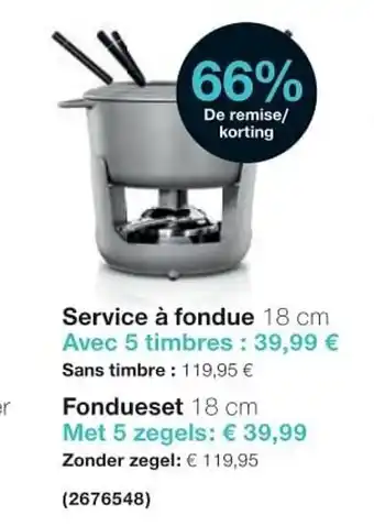 Cora Service à fondue/Fondueset 18cm aanbieding