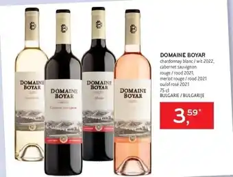 Alvo Domaine boyar chardonnay blanc / wit 2022, cabernet sauvignon rouge / rood 2021, merlot rouge / rood 2021 ou/of rosé 2021 75 aanbieding