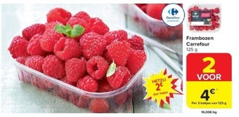 Carrefour Frambozen carrefour 125 g aanbieding