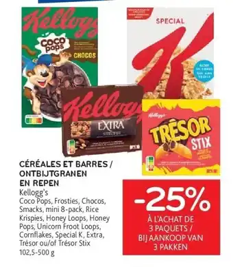 Céréales et barres / ontbijtgranen en repen