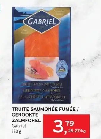 Alvo Truite saumonée fumée / gerookte zalmforel gabriel 150 g aanbieding