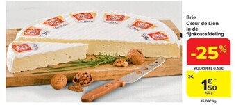 Carrefour Brie cœur de lion in de fi jnkostafdeling aanbieding