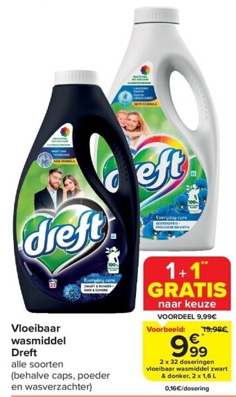 Carrefour Vloeibaar wasmiddel dreft aanbieding