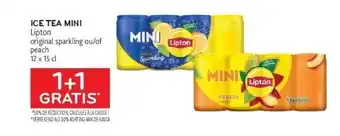 Alvo Ice tea mini lipton original sparkling ou/of peach 12 x 15 cl aanbieding