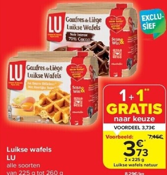 Carrefour Luikse wafels lu aanbieding
