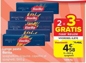 Carrefour Lange pasta barilla aanbieding