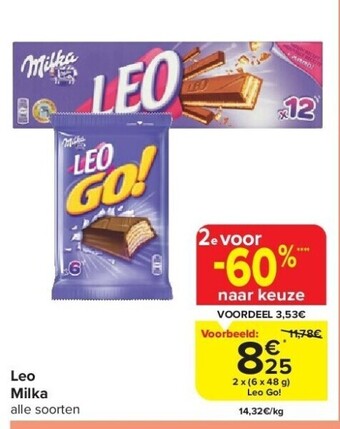 Carrefour Leo milka aanbieding