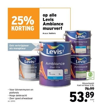 GAMMA Op alle levis ambiance muurverf aanbieding
