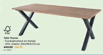 GAMMA Tafel fouras aanbieding